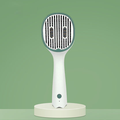 Blent10 UVC pet grooming brush with self-cleaning slicker comb for removing loose pet hair