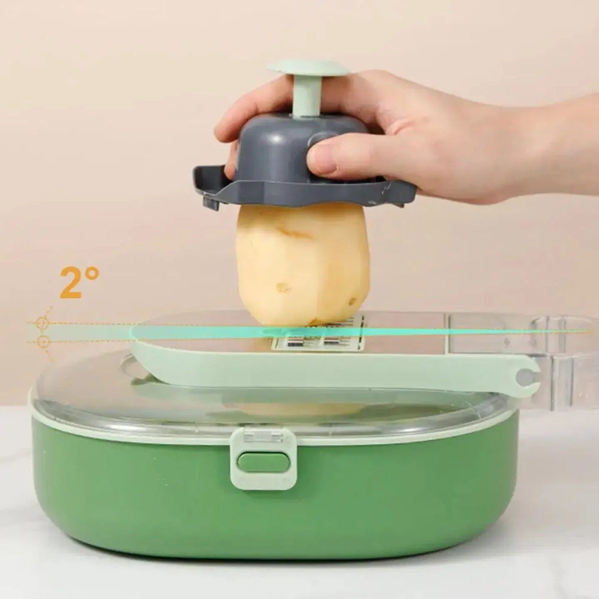 Blent10 vegetable chopper pro with multi-function manual slicing, dicing, and grating tools