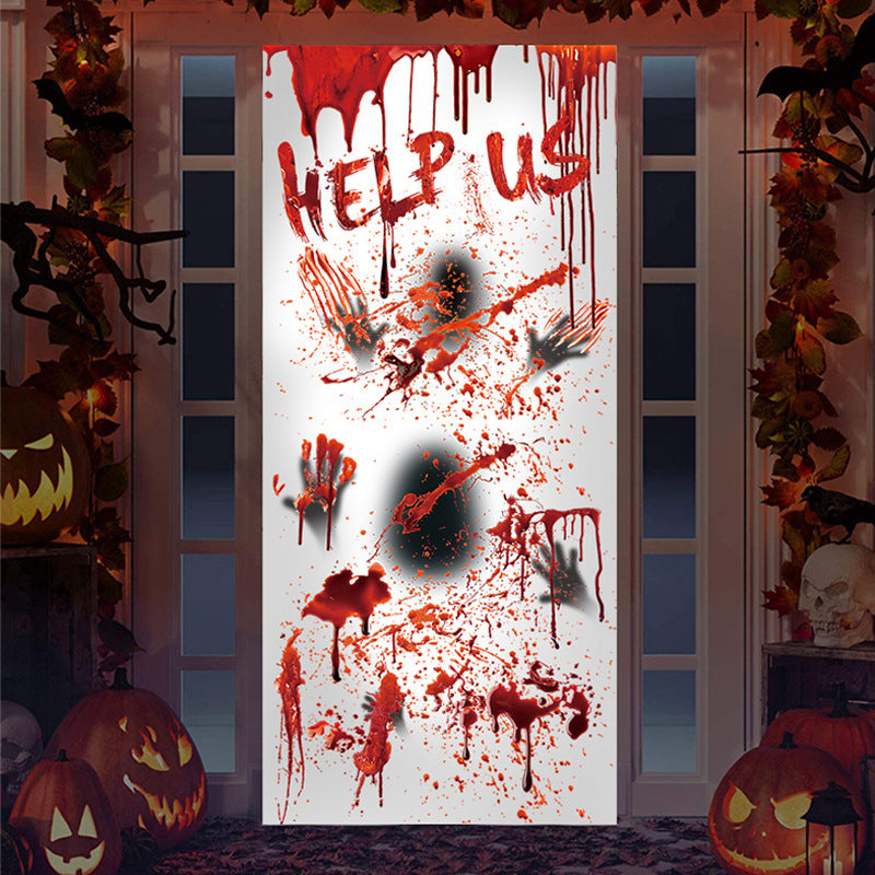 Blent10 Halloween Horror Door Sticker Decoration