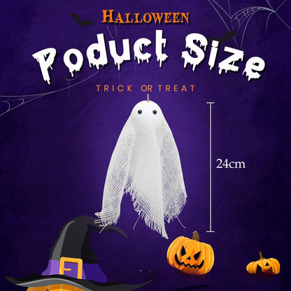 Blent10 White Ghost Mesh Hanging Halloween Decoration