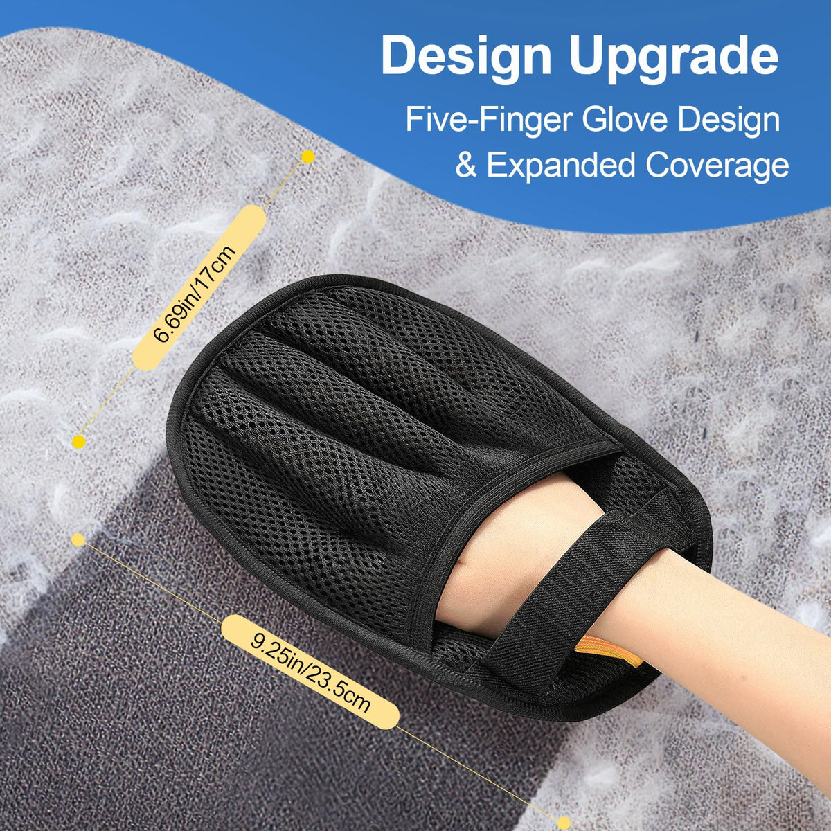 Blent10 pet hair removal glove for cats and dogs for grooming couches carpets and car seats