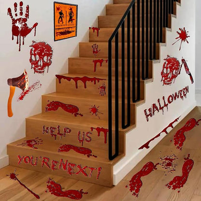 Blent10 Halloween Window Clings – Horror Decorations