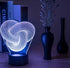 Blent10 twist abstract LED 3D night light with colourful acrylic table lamp design
