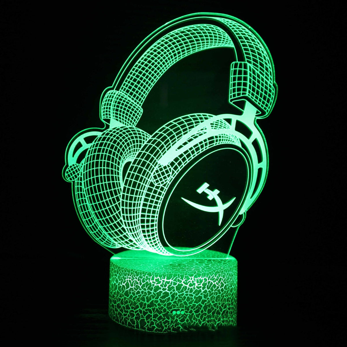 Blent10 3D headset night lamp with seven-colour LED lighting and remote control