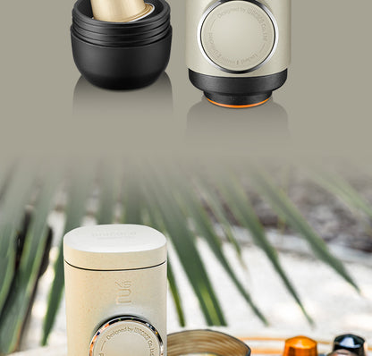 Blent10 portable capsule coffee machine with manual pressure espresso brewing design