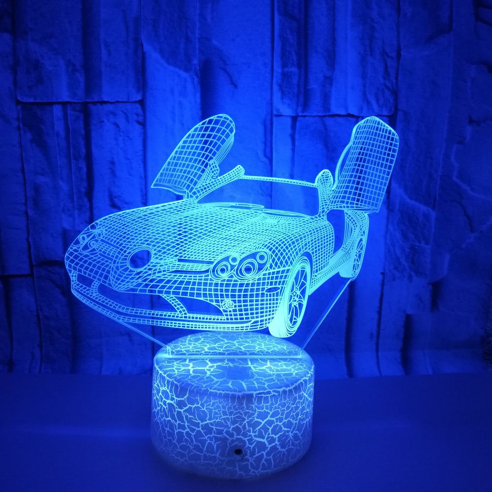 Blent10 colorful LED 3D table lamp with touch control for bedroom and desk décor
