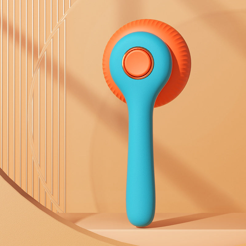 Blent10 pet grooming brush for cats and dogs with self-cleaning slicker comb