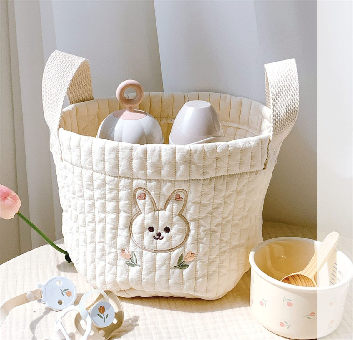 Blent10 toy organizer storage bag for bedding, stuffed toys, and household essentials