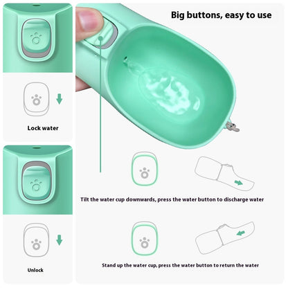 Blent10 portable pet water cup for convenient cat and dog hydration