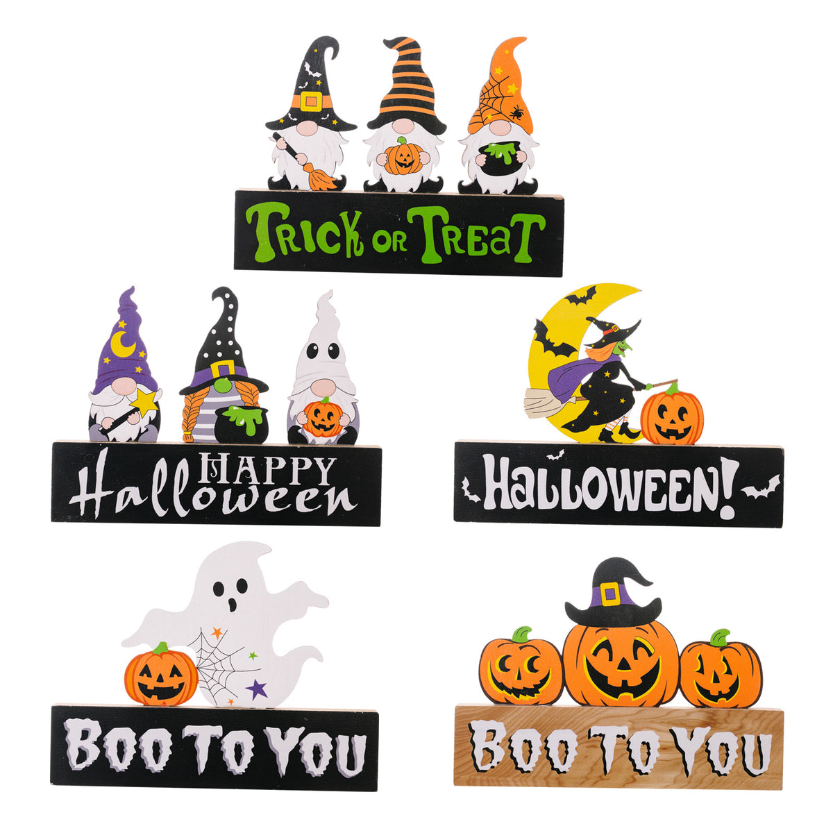 Halloween ghost gnome pumpkin decorations