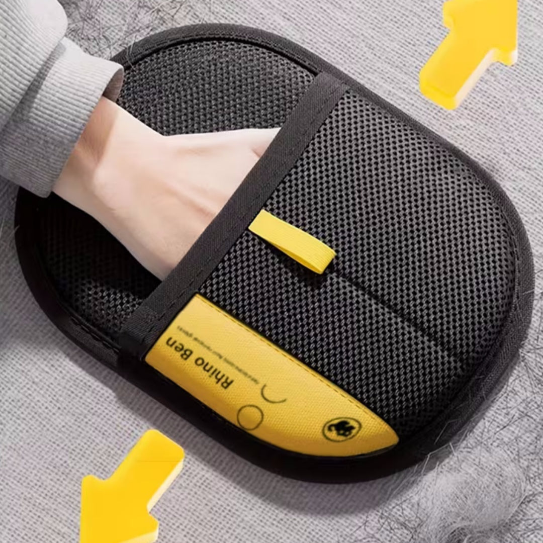 Blent10 cat hair removal glove for collecting loose fur and grooming cats
