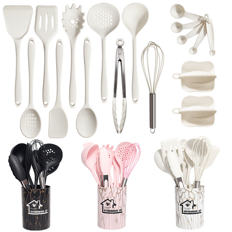 Blent10 food-grade silicone kitchen utensil set for cooking, mixing, stirring, and serving