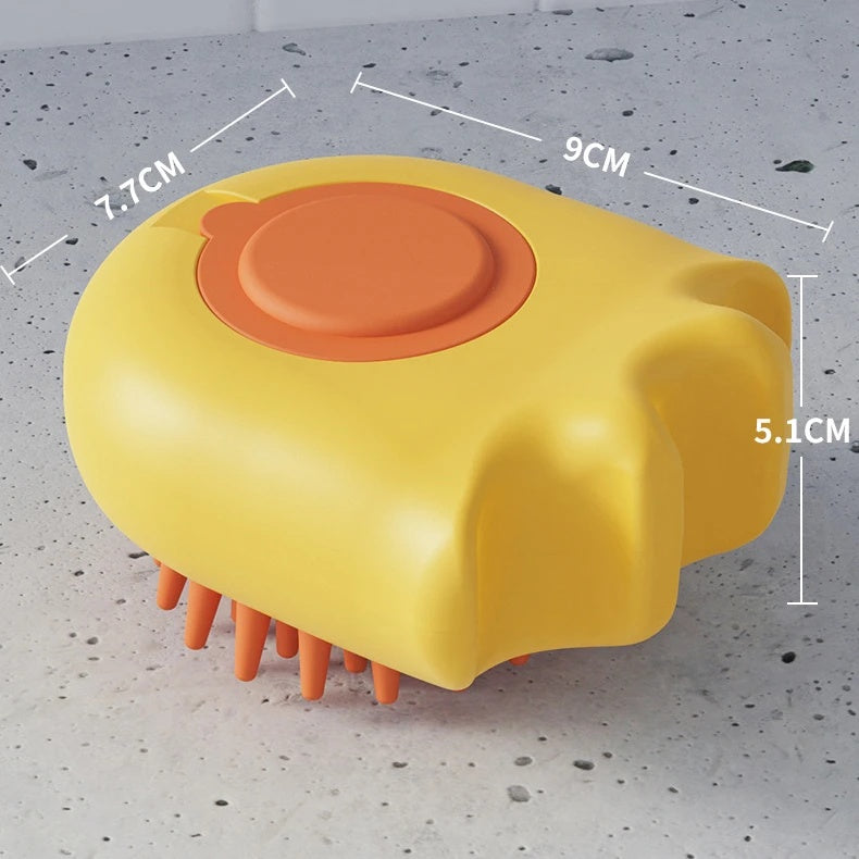 Blent10 Pet Massage Bath Brush with Shampoo Dispenser for Cats &amp; Dogs