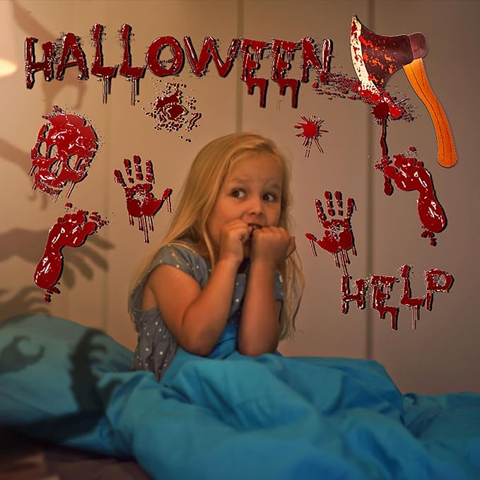 Blent10 Halloween Window Clings – Horror Decorations