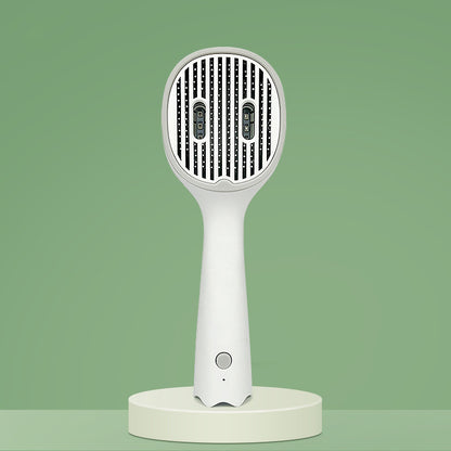 Blent10 UVC pet grooming brush with self-cleaning slicker comb for removing loose pet hair
