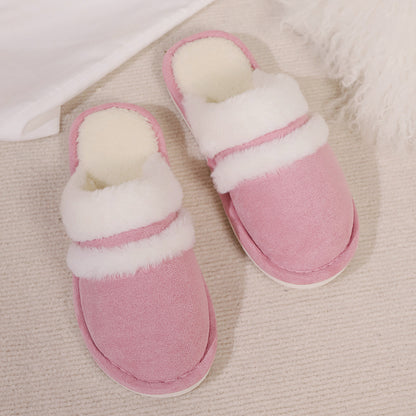 aeb39af446e95a0cfb11d088027ef233Blent10 rabbit fur cotton slippers with thickened fluffy fleece-lined design