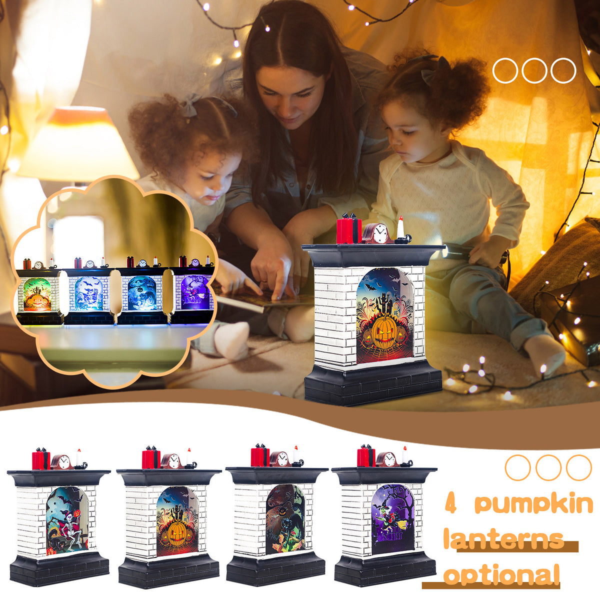 Blent10 Halloween Pumpkin LED Lantern