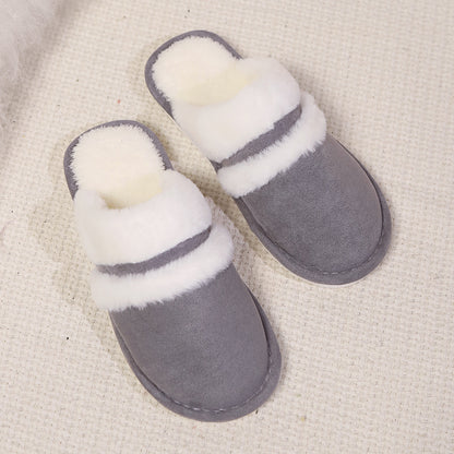 d927c6905d2b5351a3a4c9f051068d92Blent10 rabbit fur cotton slippers with thickened fluffy fleece-lined design