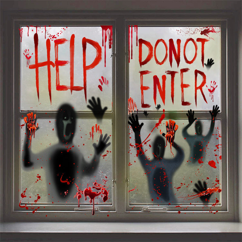 Blent10 Halloween Horror Door Sticker Decoration