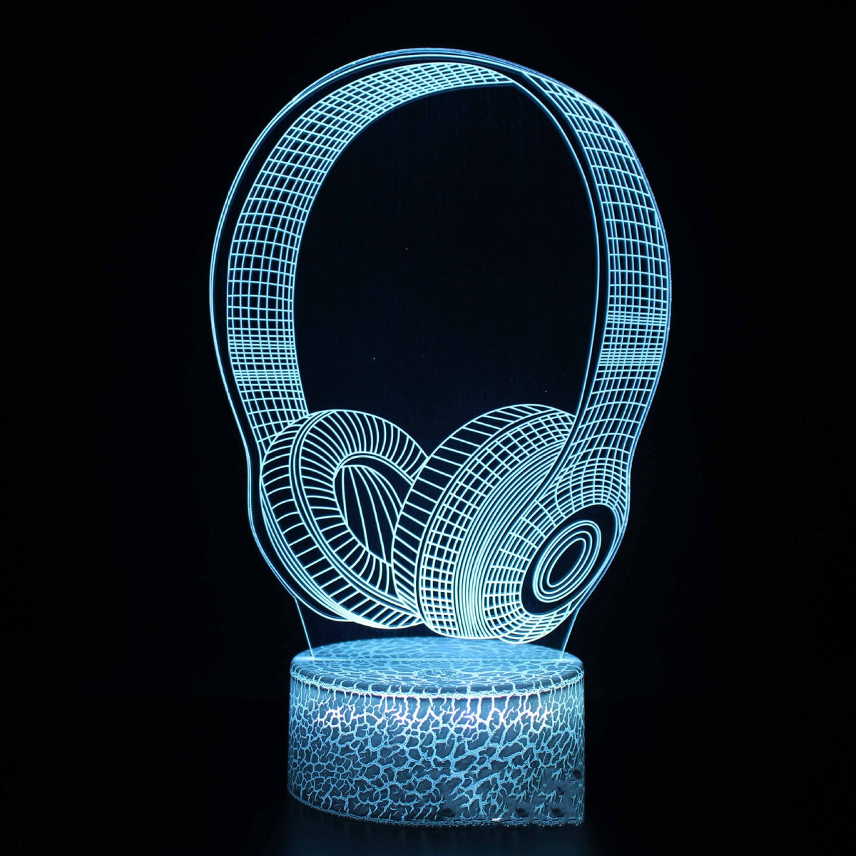 Blent10 3D headset night lamp with seven-colour LED lighting and remote control