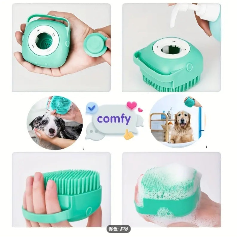 Blent10 7-piece pet grooming kit with self-cleaning brush nail clipper flea comb and bath brush