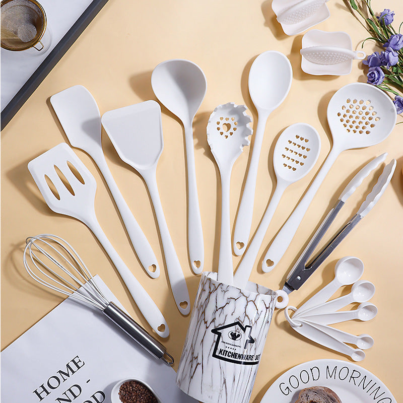 Blent10 food-grade silicone kitchen utensil set for cooking, mixing, stirring, and serving