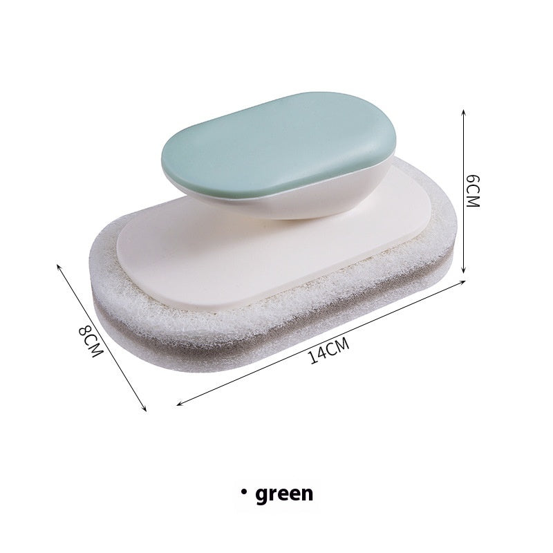 Blent10 bathtub and tile cleaning brush with multi-purpose sponge mop design