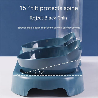 Blent10 anti-tumble cat bowl for convenient pet feeding and drinking