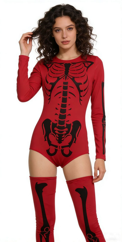 Blent10 Halloween skeleton ghost costume outfit for masquerade parties