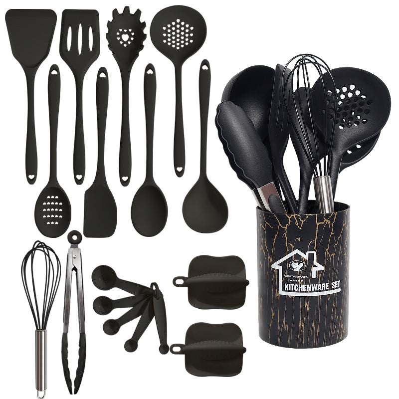 Blent10 food-grade silicone kitchen utensil set for cooking, mixing, stirring, and serving