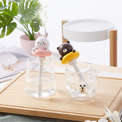 Blent10 bunny USB rechargeable humidifier with cute rabbit design for desktop use