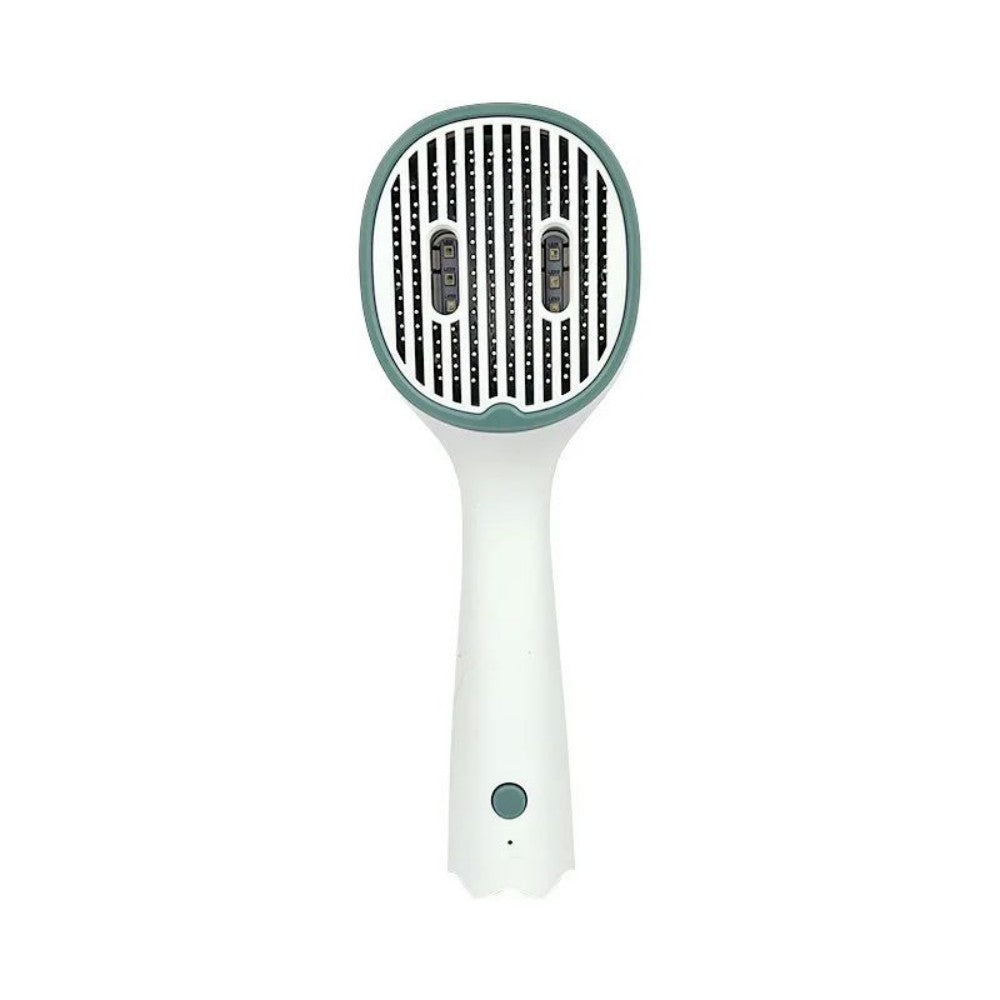 Blent10 UVC pet grooming brush with self-cleaning slicker comb for removing loose pet hair