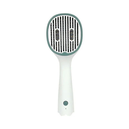 Blent10 UVC pet grooming brush with self-cleaning slicker comb for removing loose pet hair