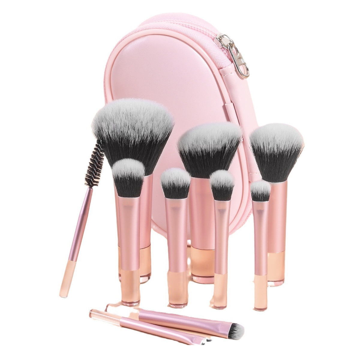Blent10 makeup brush set for blush, foundation, and eye makeup application