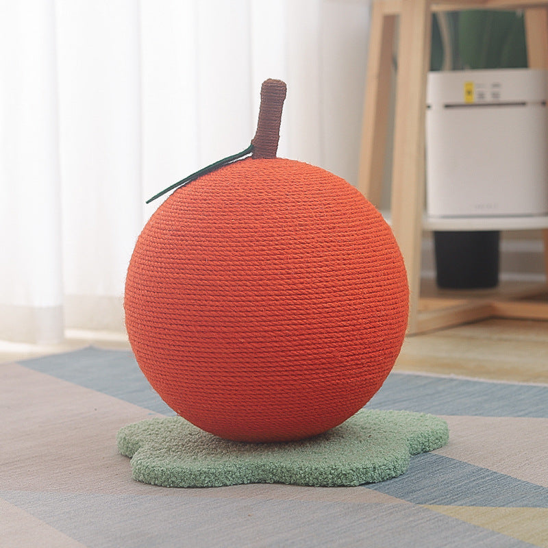 Blent10 oversized cat scratch board with hemp rope ball for scratching and interactive play