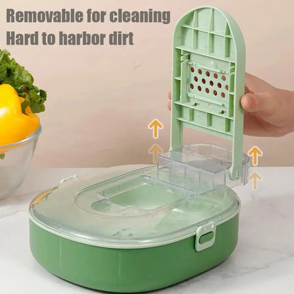 Blent10 vegetable chopper pro with multi-function manual slicing, dicing, and grating tools
