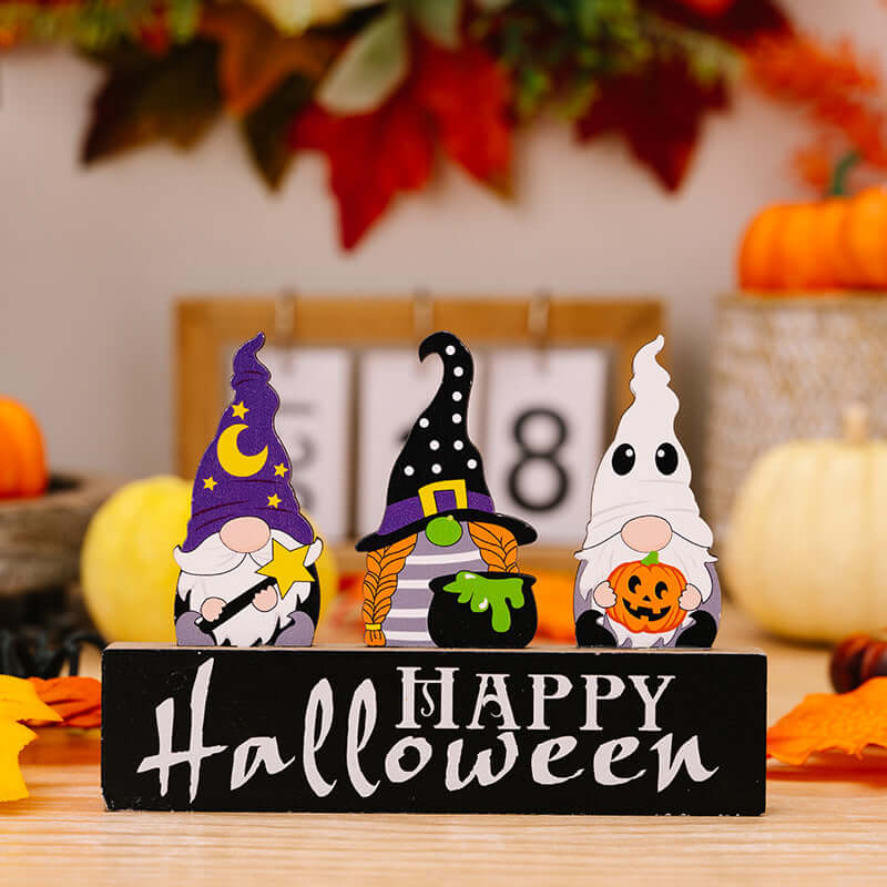 Halloween ghost gnome pumpkin decorations