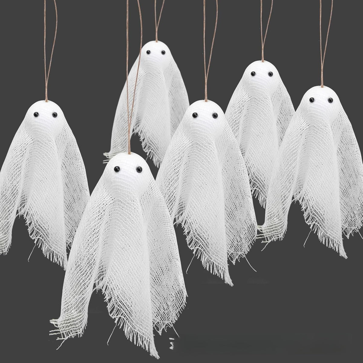Blent10 White Ghost Mesh Hanging Halloween Decoration