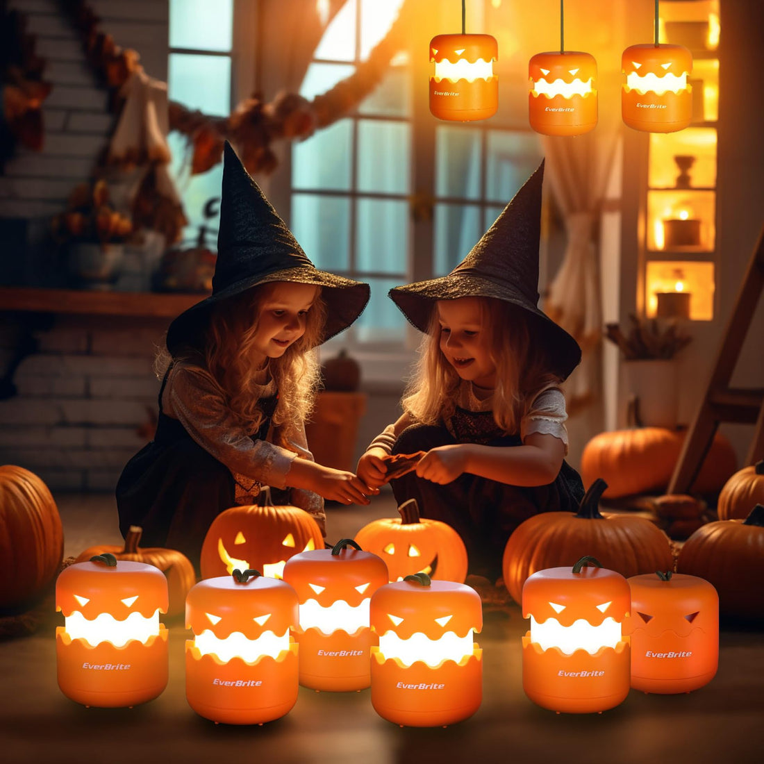 Blent10 Foldable Pumpkin LED Lantern with Lanyard