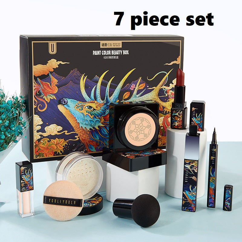 Blent10 Elk 9-Piece Makeup Set – Powder, Air Cushion BB Cream &amp; Lipstick