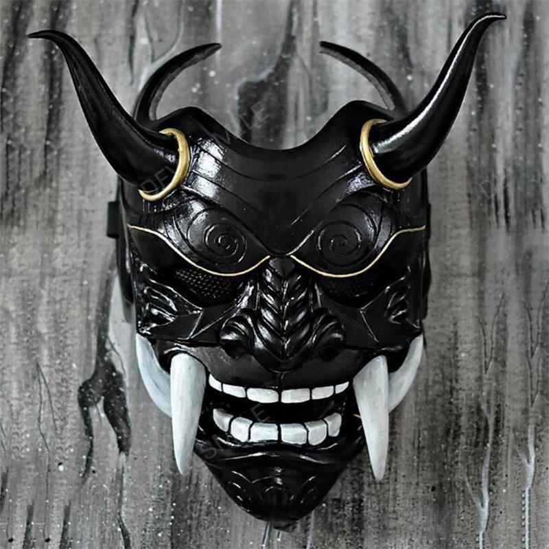 Blent10 Halloween Red Latex Mask with Fangs