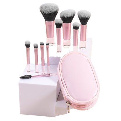Blent10 makeup brush set for blush, foundation, and eye makeup application