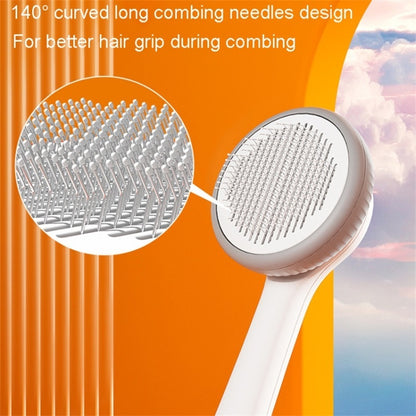 Blent10 pet grooming brush for cats and dogs with self-cleaning slicker comb