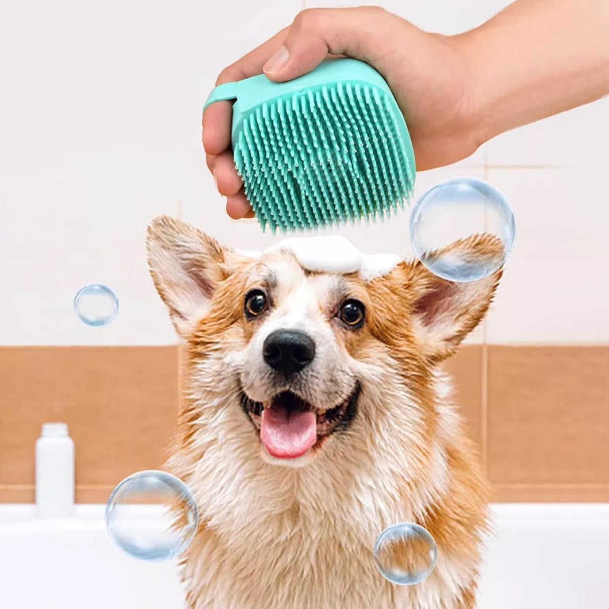 Blent10 7-piece pet grooming kit with self-cleaning brush nail clipper flea comb and bath brush