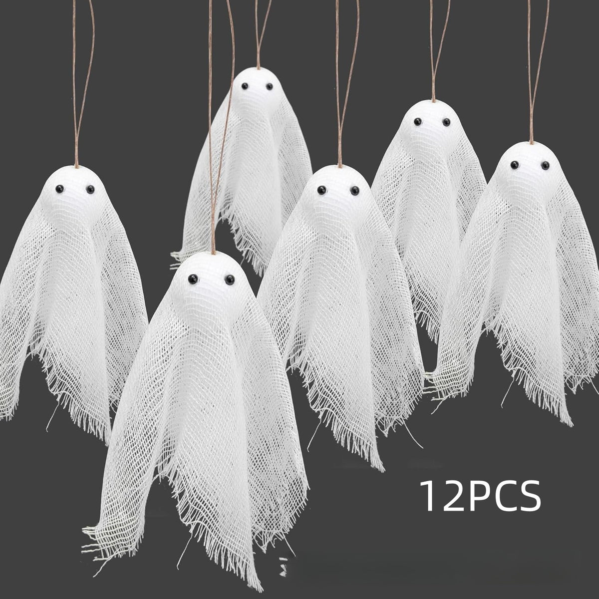 Blent10 White Ghost Mesh Hanging Halloween Decoration