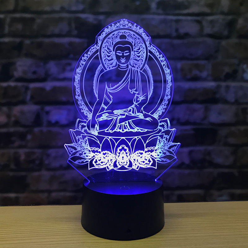 Blent10 3D small night lamp with colourful LED lighting for bedroom and table décor