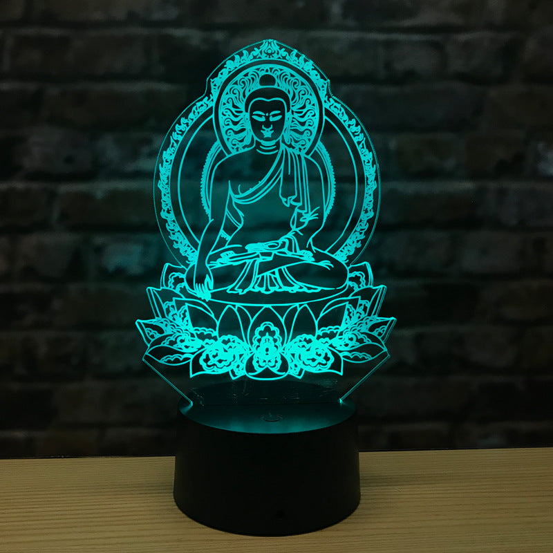 Blent10 3D small night lamp with colourful LED lighting for bedroom and table décor