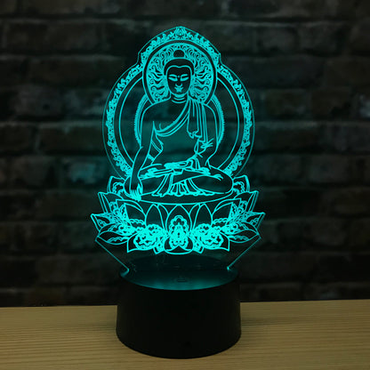 Blent10 3D small night lamp with colourful LED lighting for bedroom and table décor