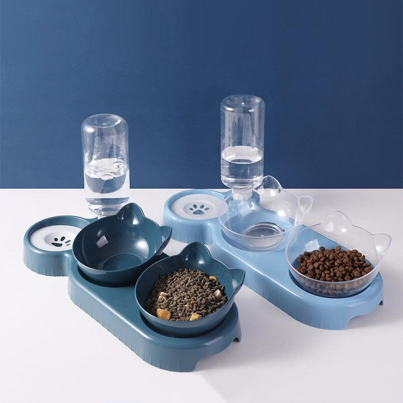 Blent10 anti-tumble cat bowl for convenient pet feeding and drinking