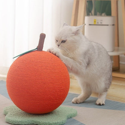 Blent10 oversized cat scratch board with hemp rope ball for scratching and interactive play